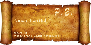 Panda Euniké névjegykártya